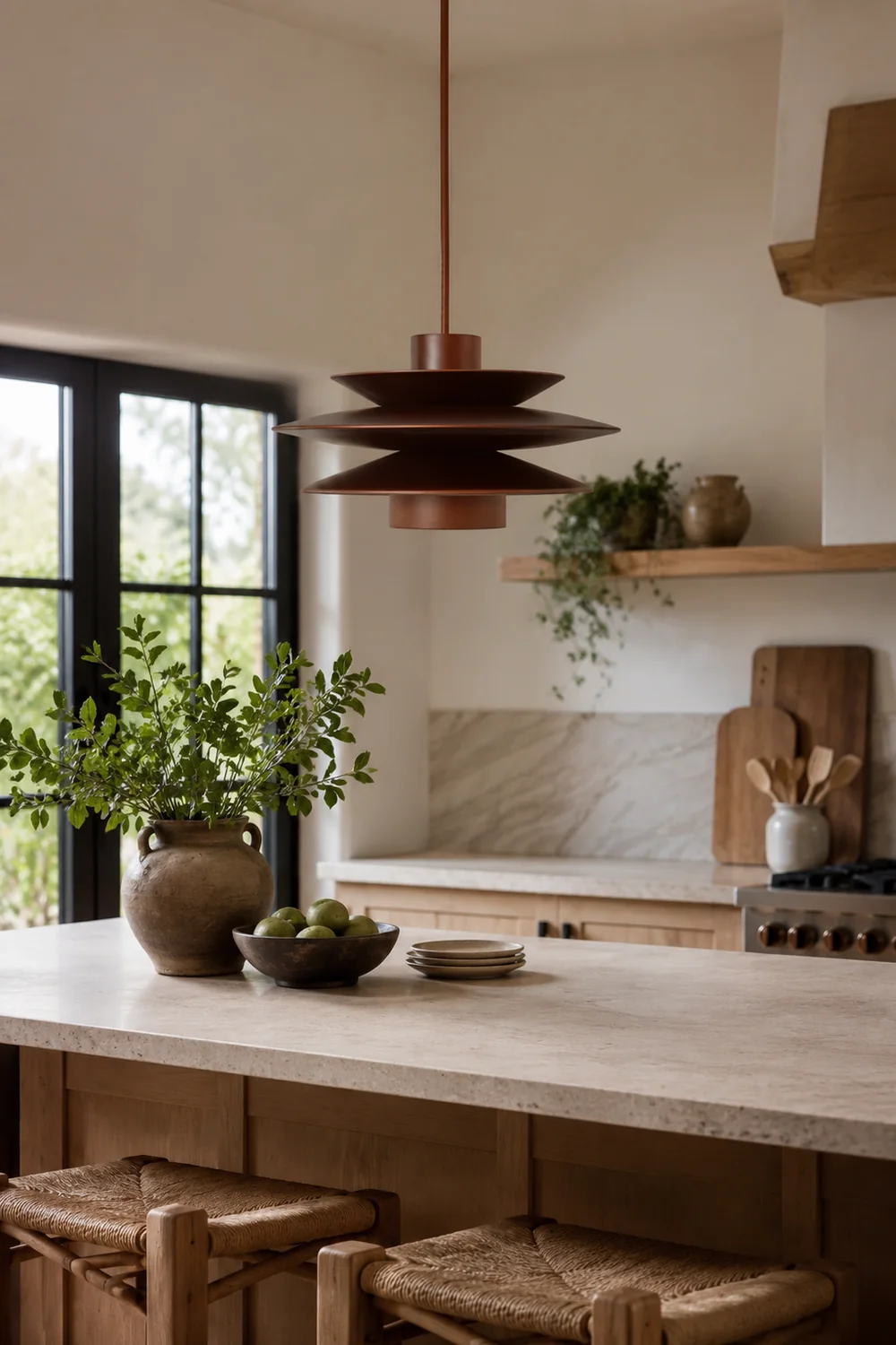 Cascade Wooden Disc Pendant Lamp - Lumpaz