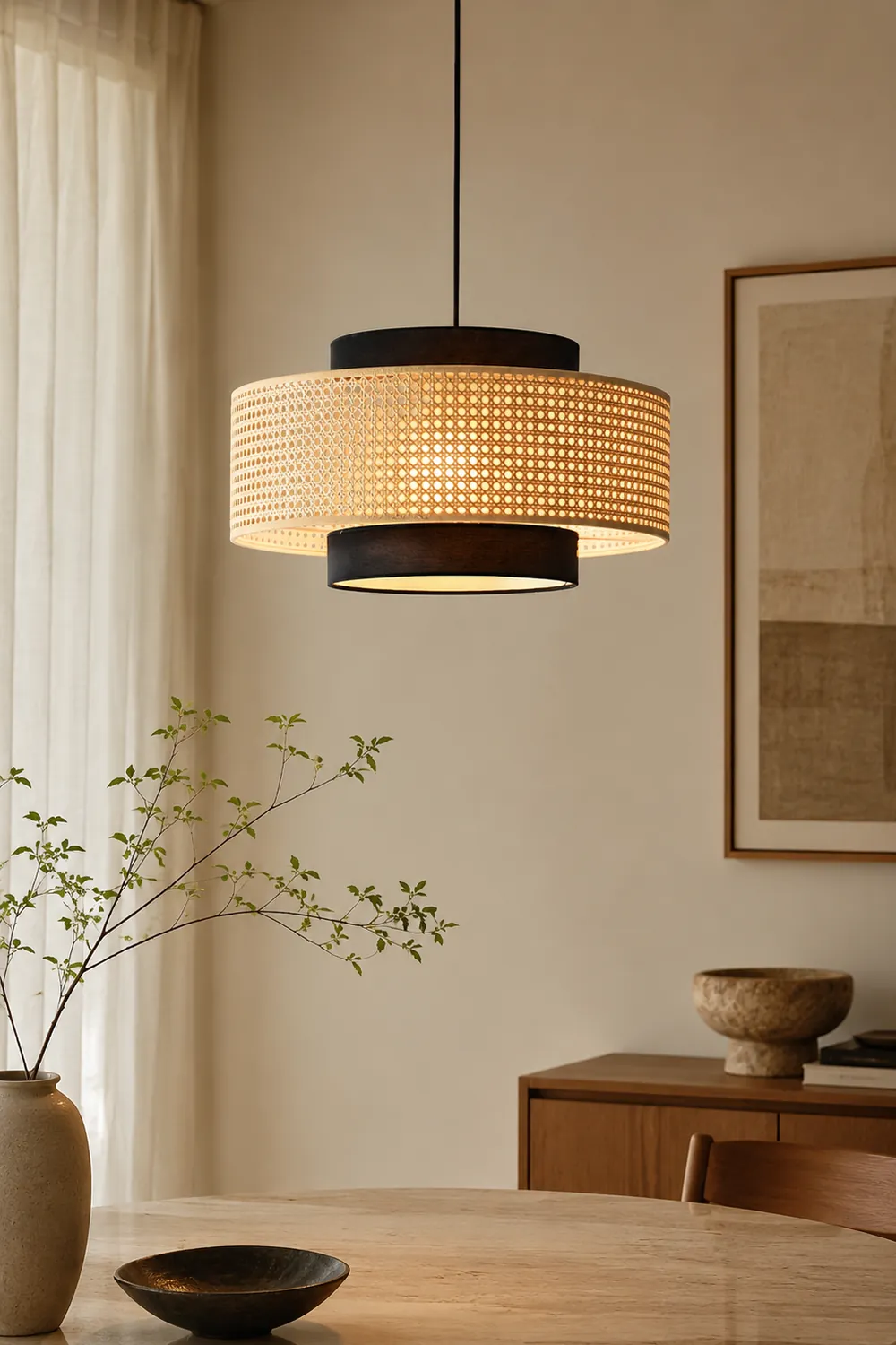 Drum Shade Pendant Light - Lumpaz