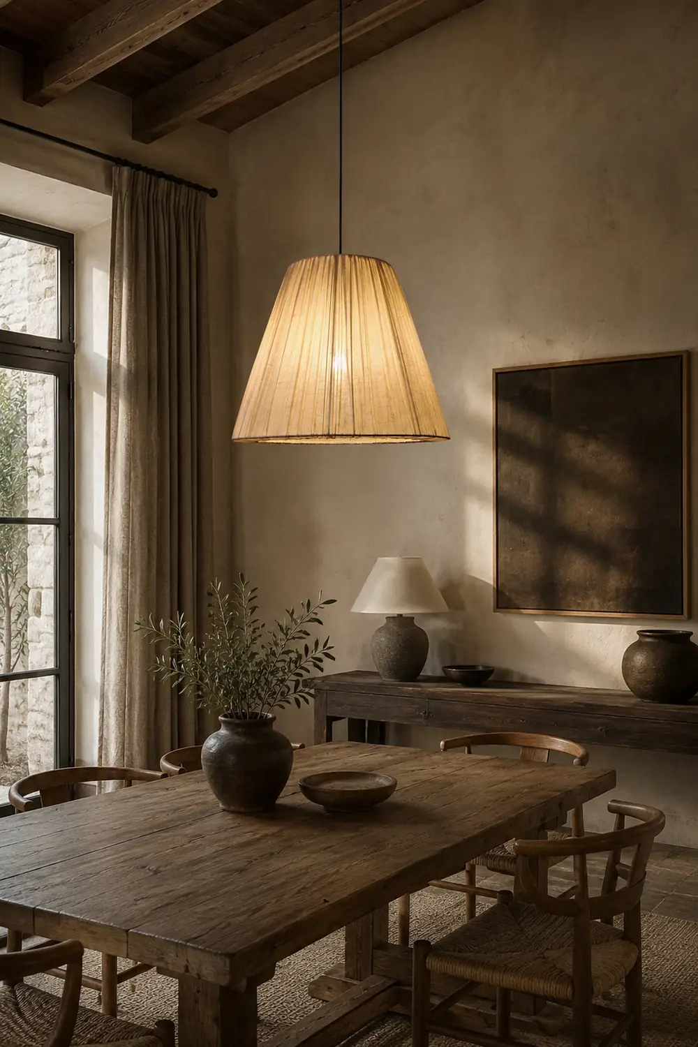 Textile Taper Pendant Lamp - Lumpaz
