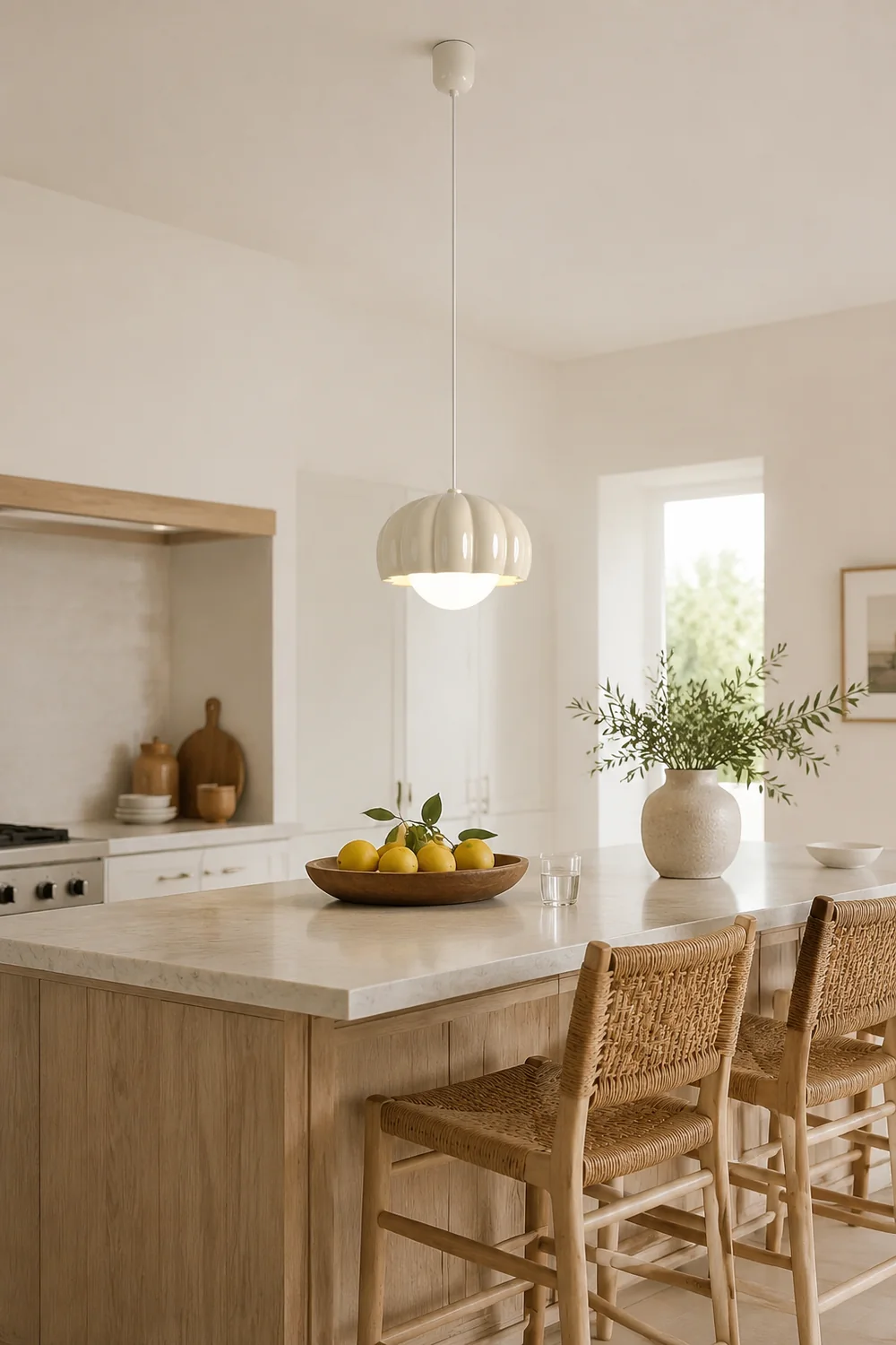 Creamy Pumpkin Pendant Light - Lumpaz