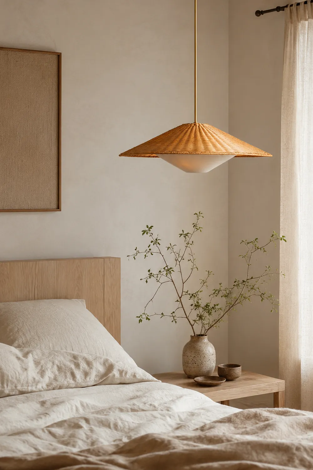 Rattan Hat Pendant Light - Lumpaz