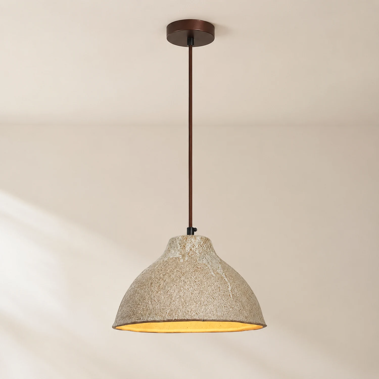 Raku Retro Ceramic Pendant Lamp - Lumpaz