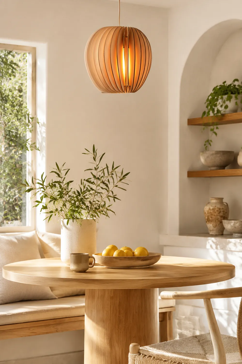 Wooden Orb Pendant Lamp - Lumpaz