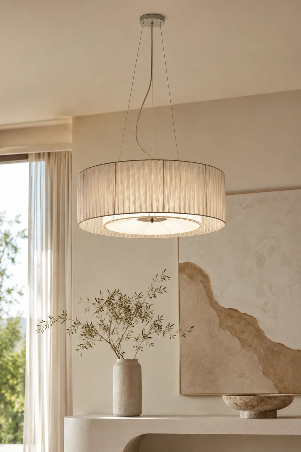 Ruffle Pleated Pendant Lamp - Lumpaz