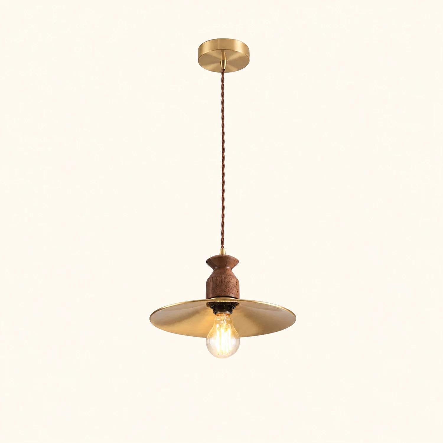 Brass Crest Pendant Light - Lumpaz