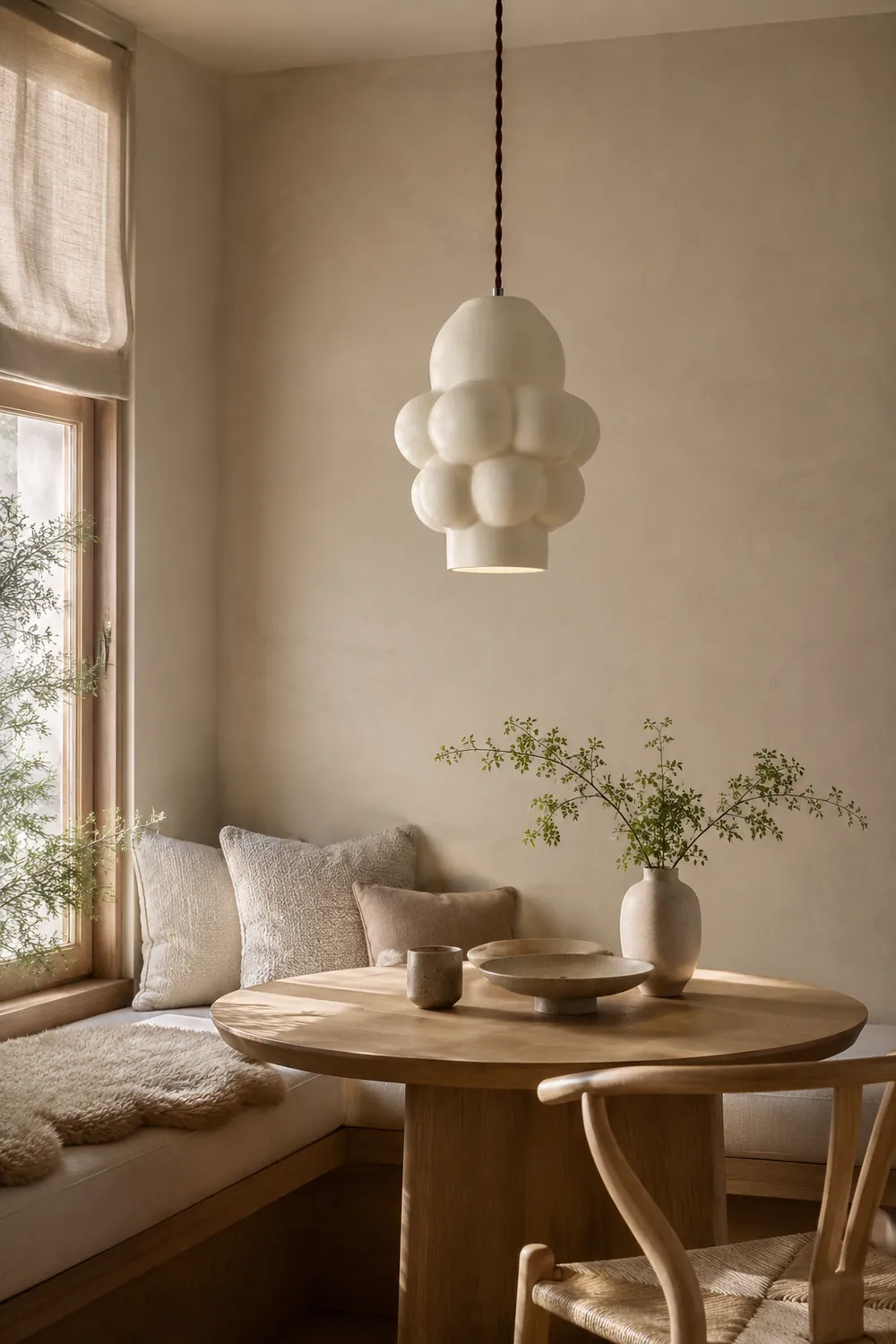 Resin Cream Pendant Lamp - Lumpaz