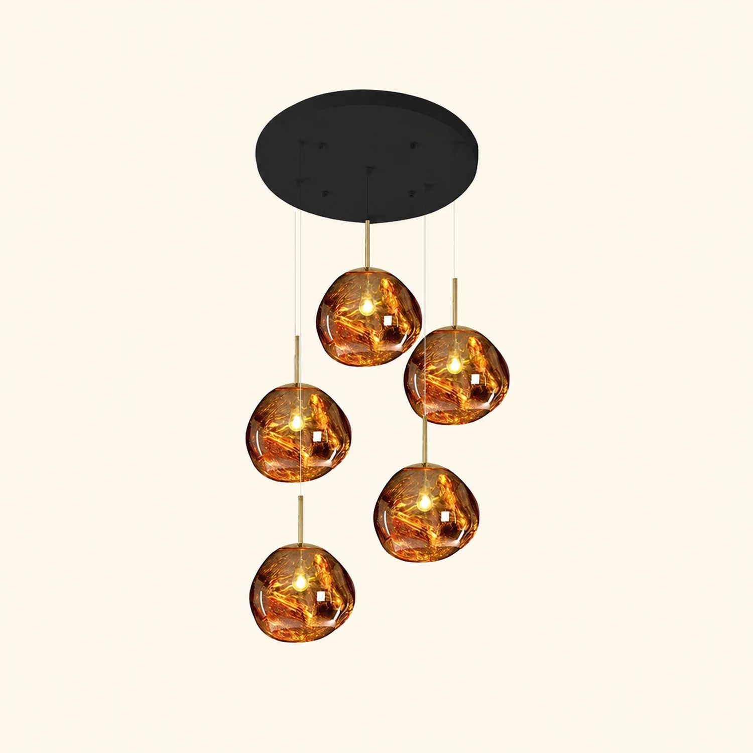 Multi Lava Round Pendant Lamp - Lumpaz