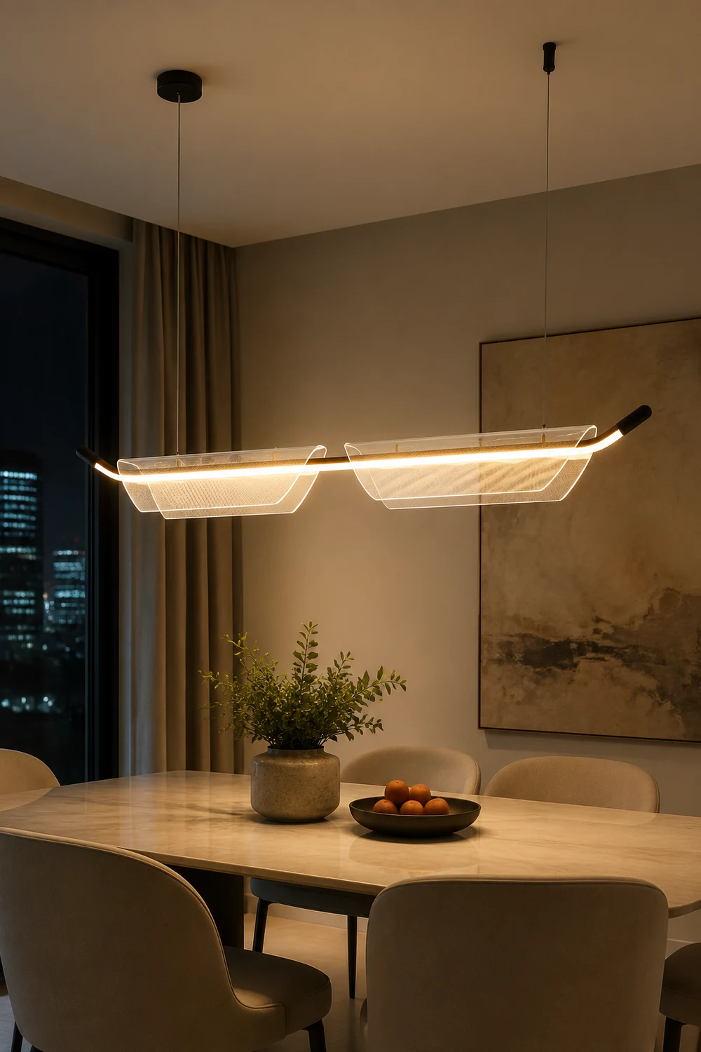 Two Boats Acrylic Pendant Light - Lumpaz