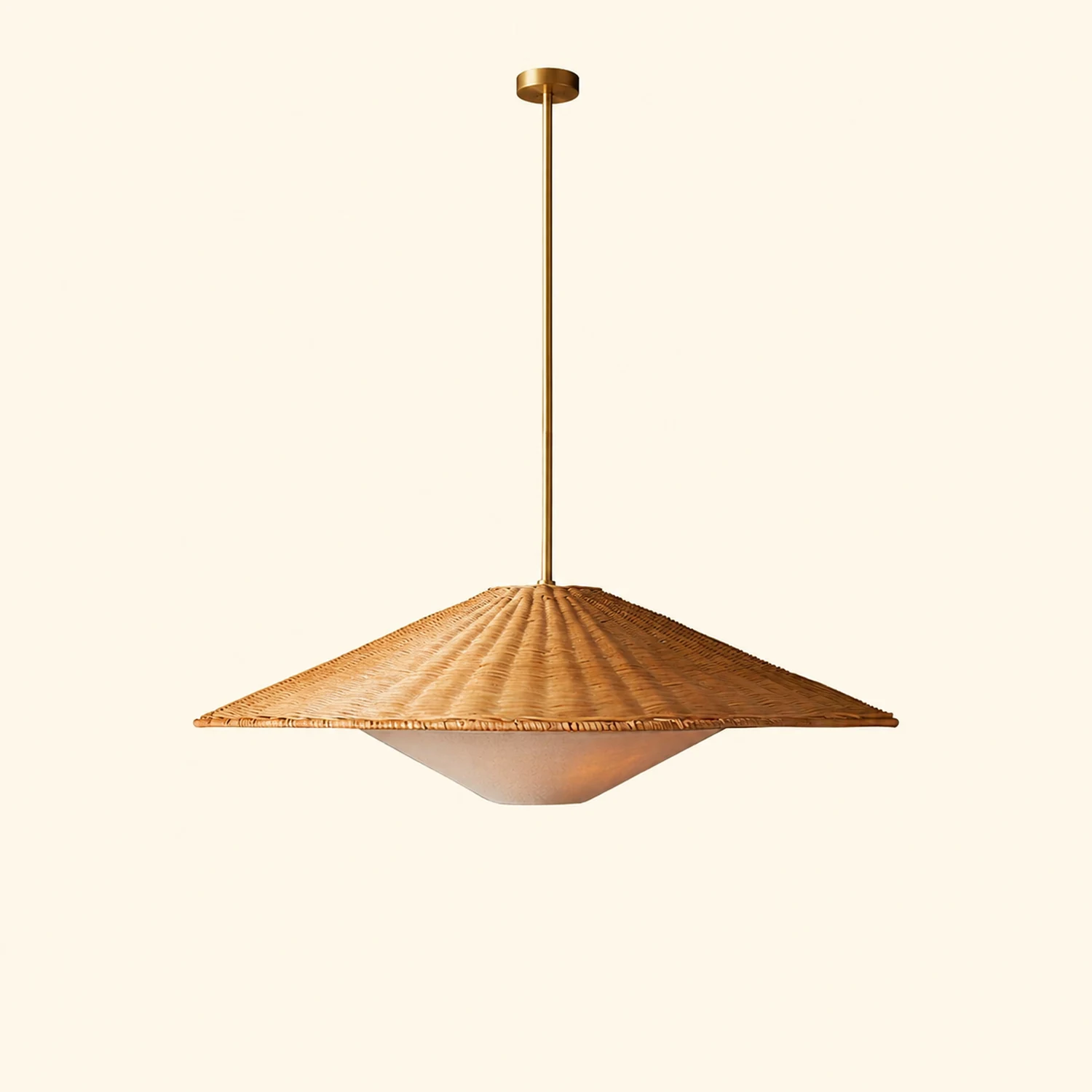 Rattan Hat Pendant Light - Lumpaz