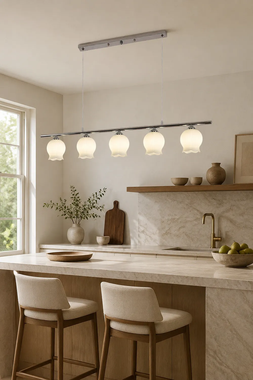 Floral Glass Modern Pendant Lamp - Lumpaz