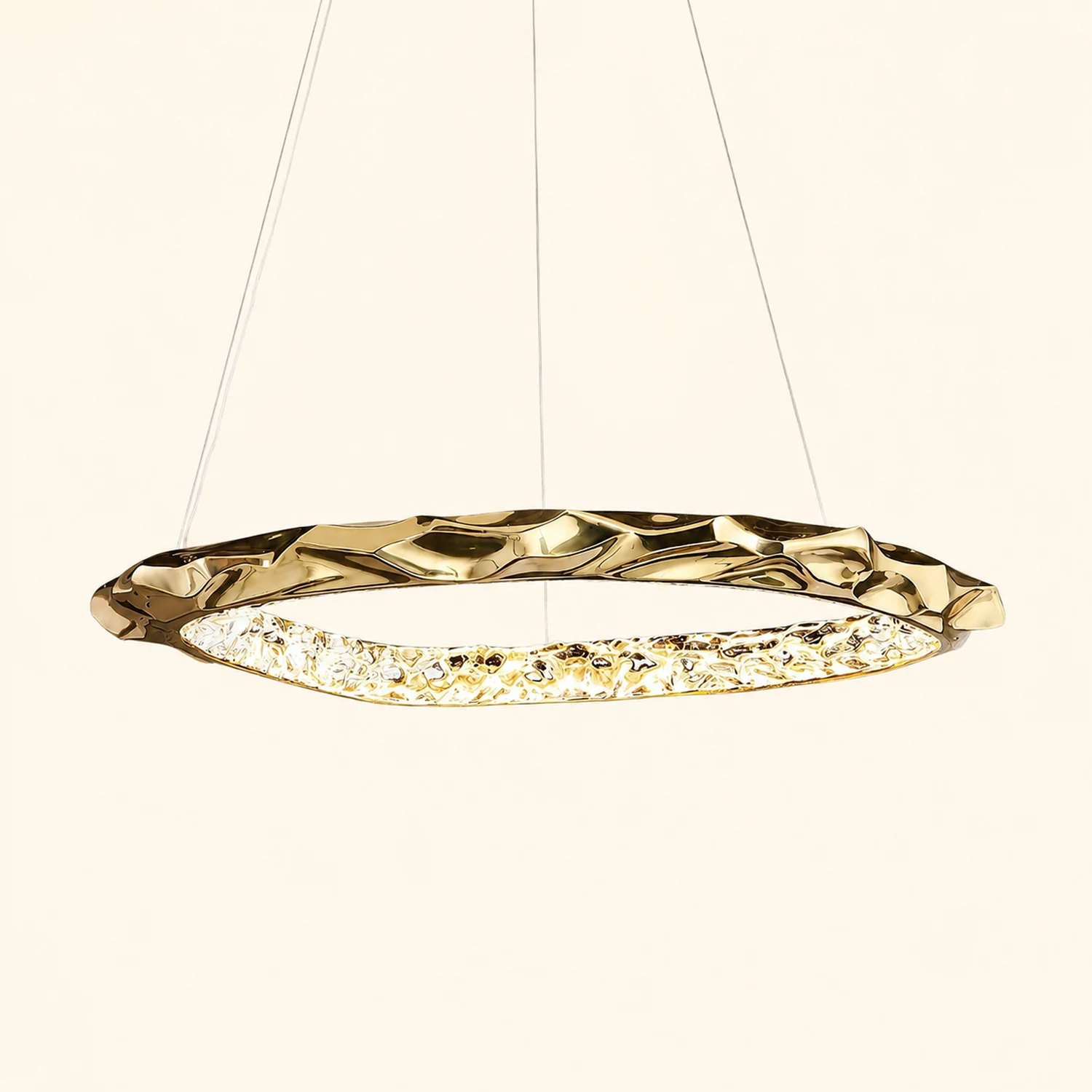 Resin Circlet Brass Pendant Lamp - Lumpaz