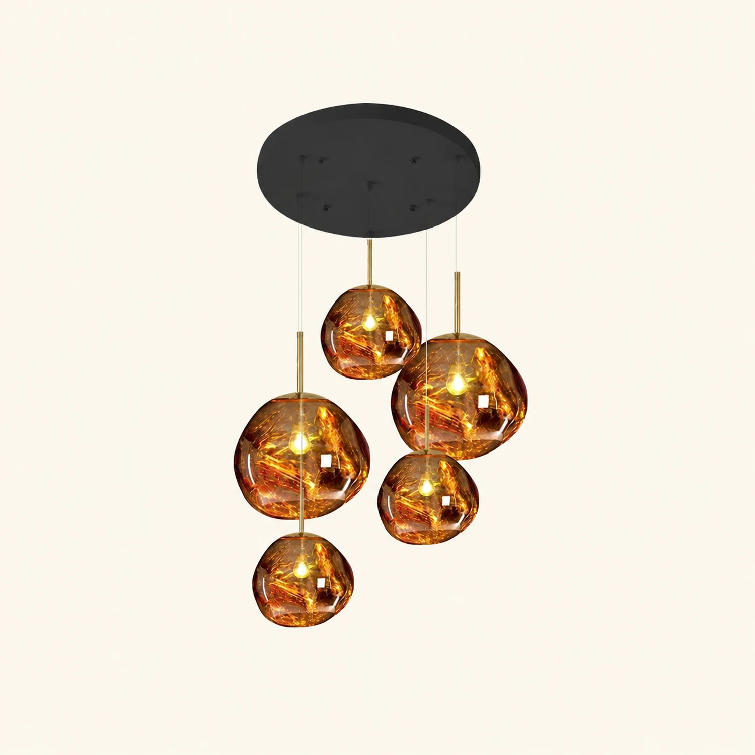 Multi Lava Round Pendant Lamp - Lumpaz