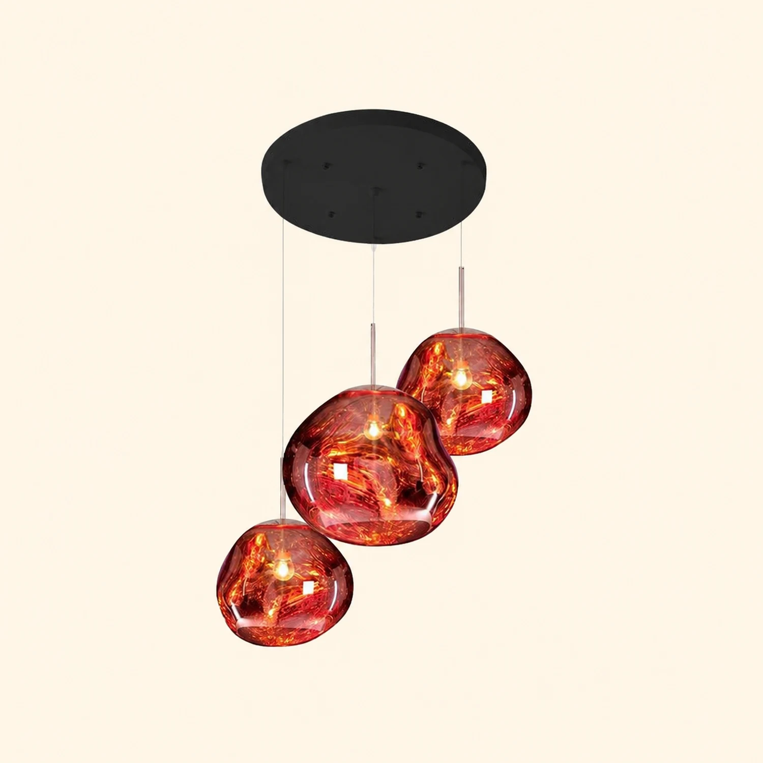 Multi Lava Round Pendant Lamp - Lumpaz