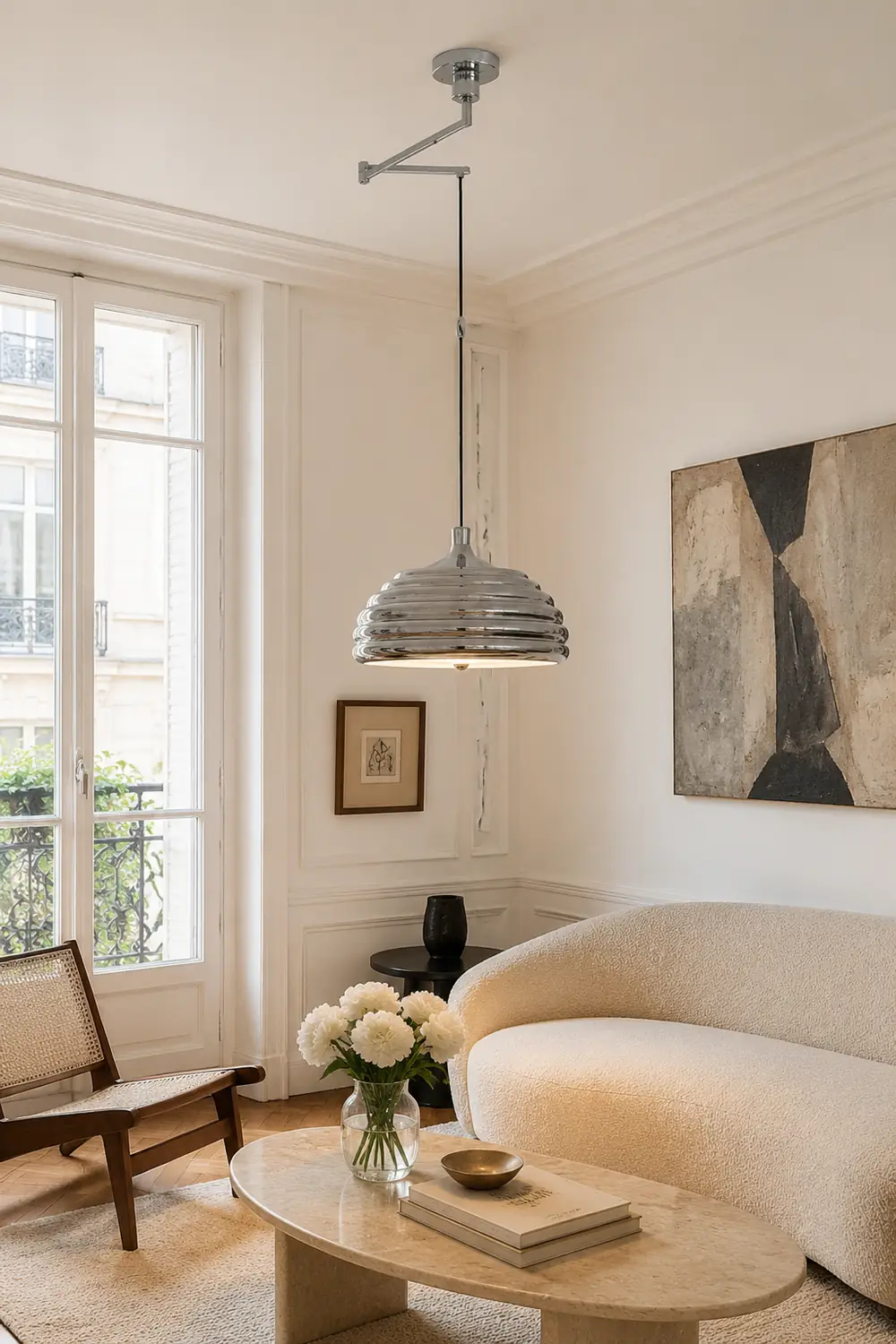 Saturno Chrome Pendant Lamp - Lumpaz