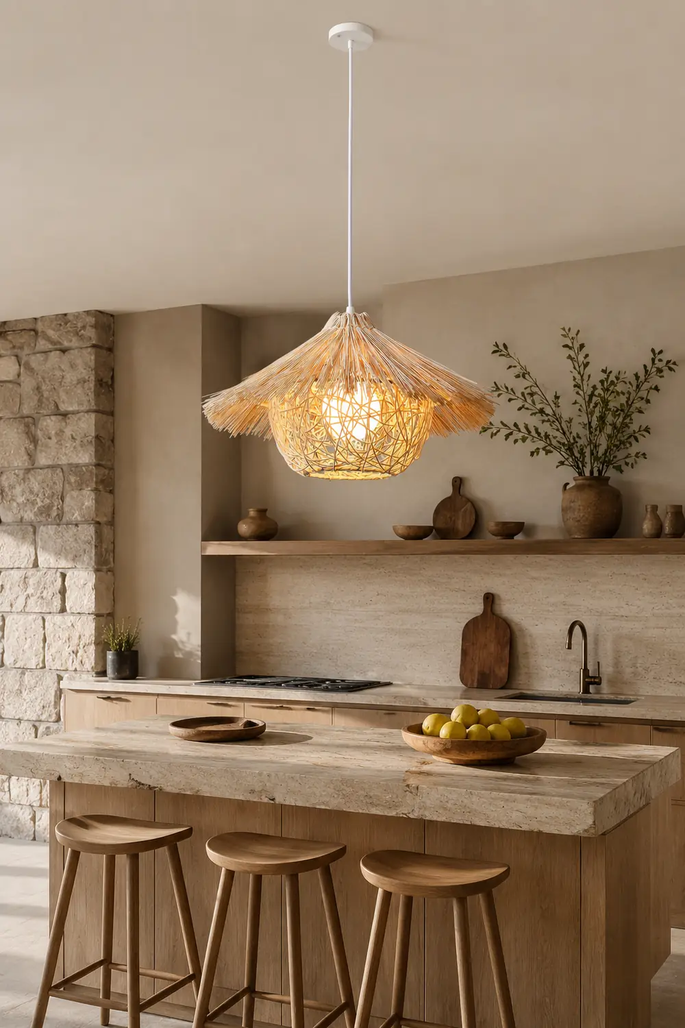 Straw Hat Pendant Light - Lumpaz