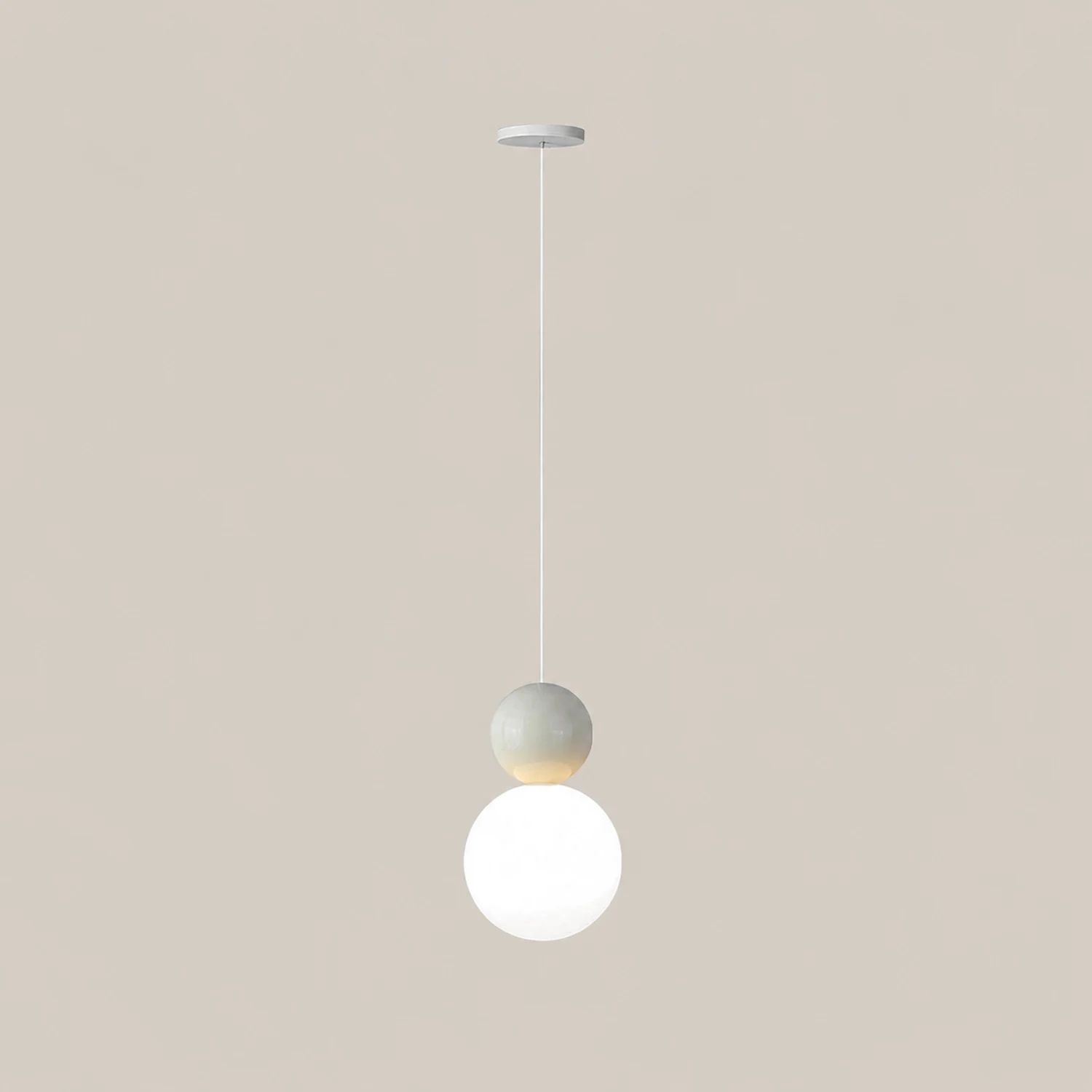Acrylic Two Ball Pendant Light - Lumpaz