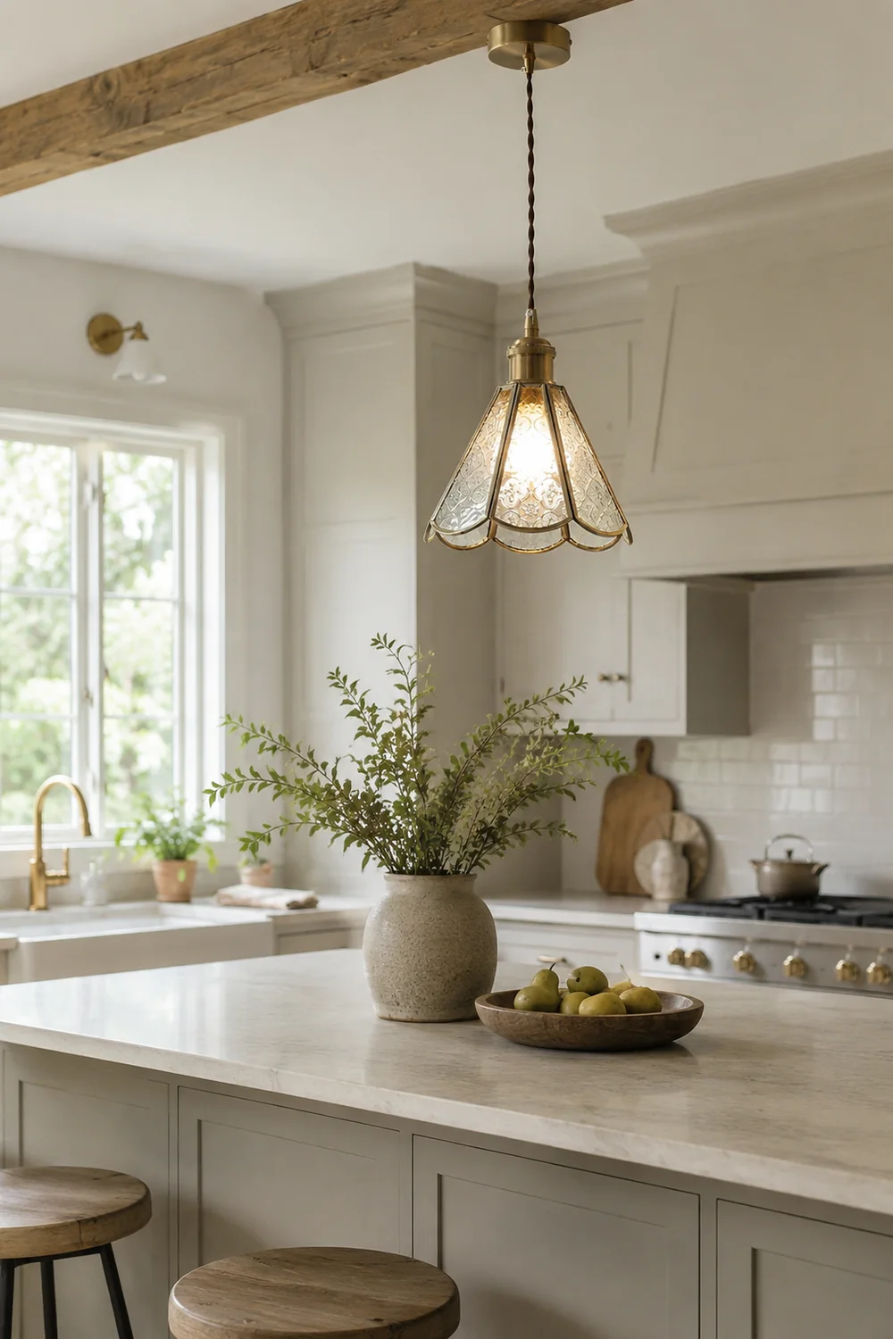 Patterned Glass Pendant Lamp - Lumpaz