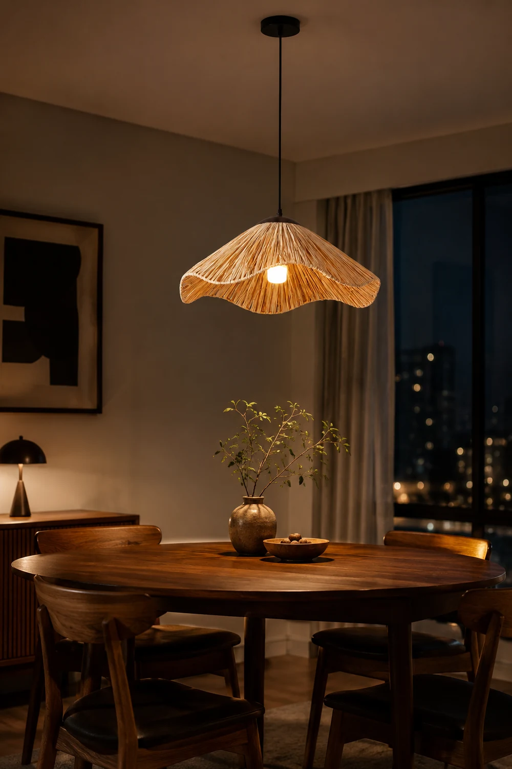 Straw Weaving Pendant Lamp - Lumpaz