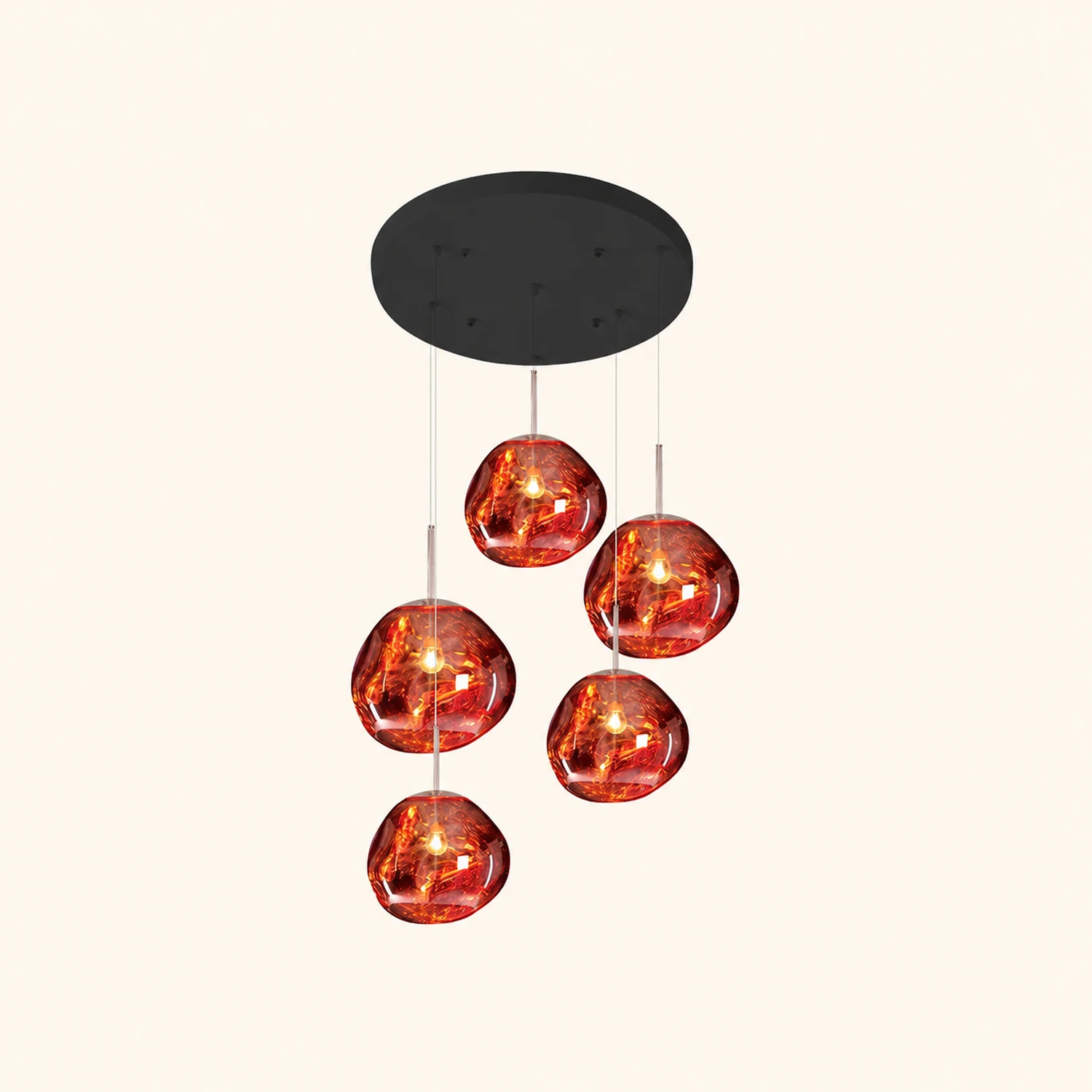 Multi Lava Round Pendant Lamp - Lumpaz