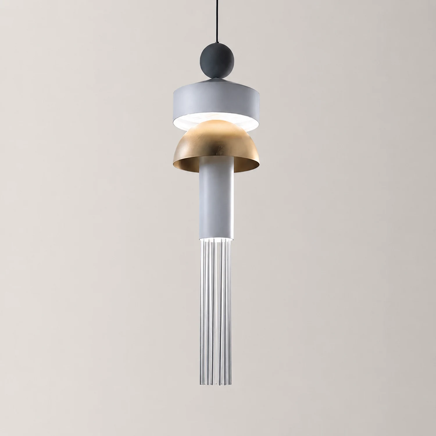 Metal Glass Pendant Light - Lumpaz