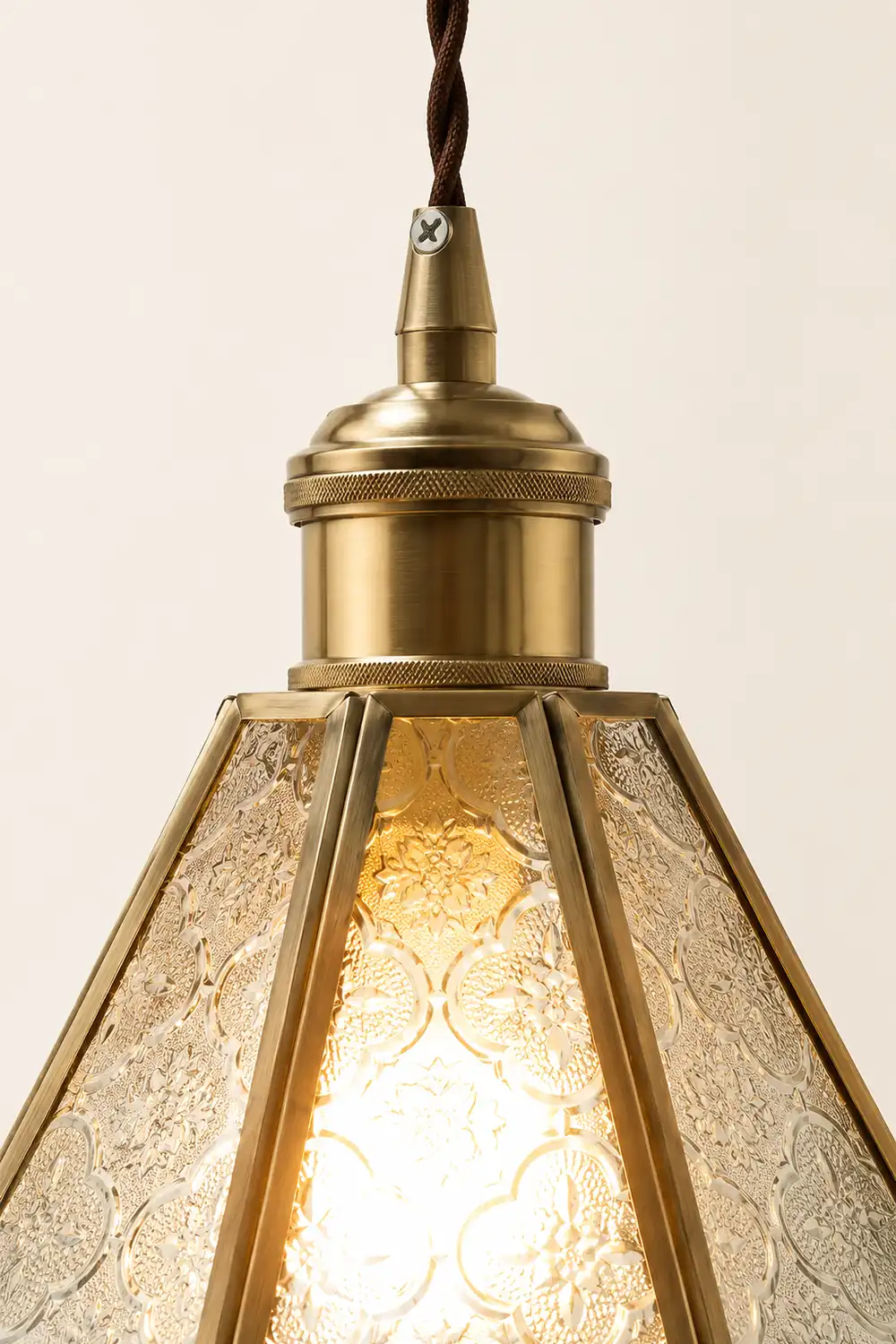 Patterned Glass Pendant Lamp - Lumpaz