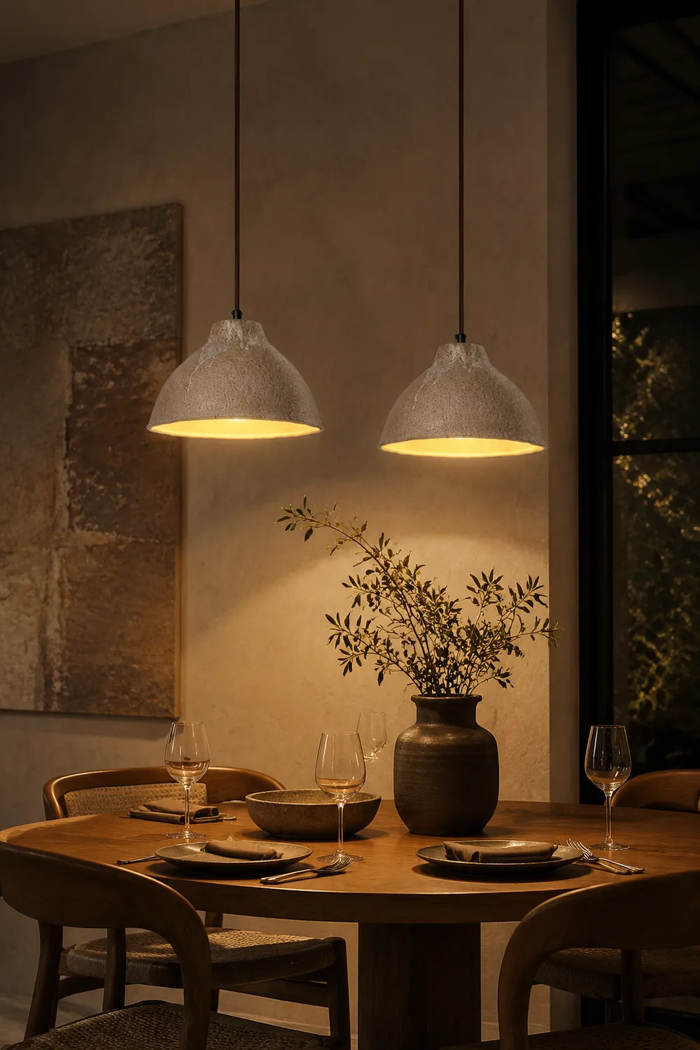Raku Retro Ceramic Pendant Lamp - Lumpaz