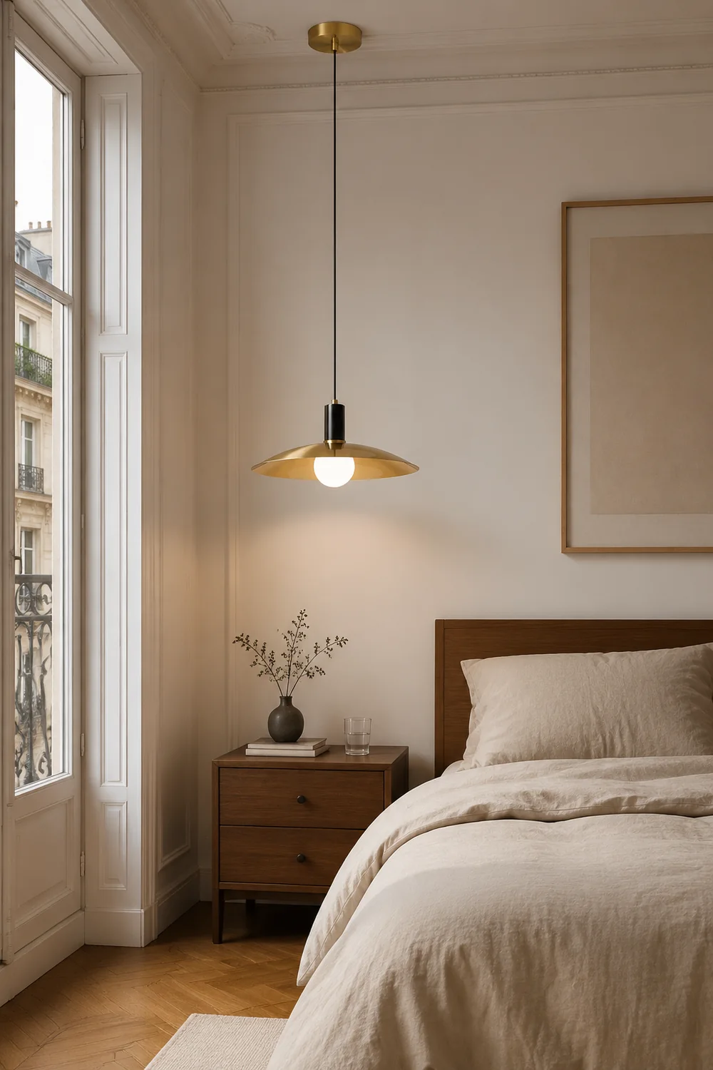 Brass Flared Pendant Lamp - Lumpaz