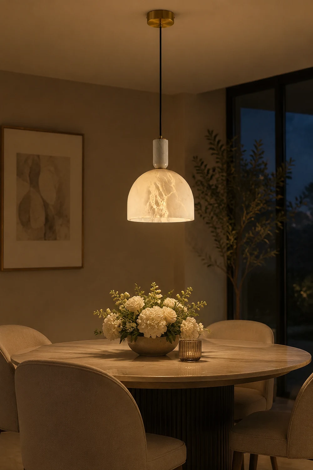 Blair Alabaster Pendant Light - Lumpaz