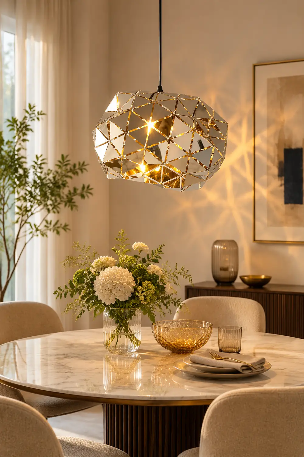 Geometric Panel Pendant Lamp - Lumpaz