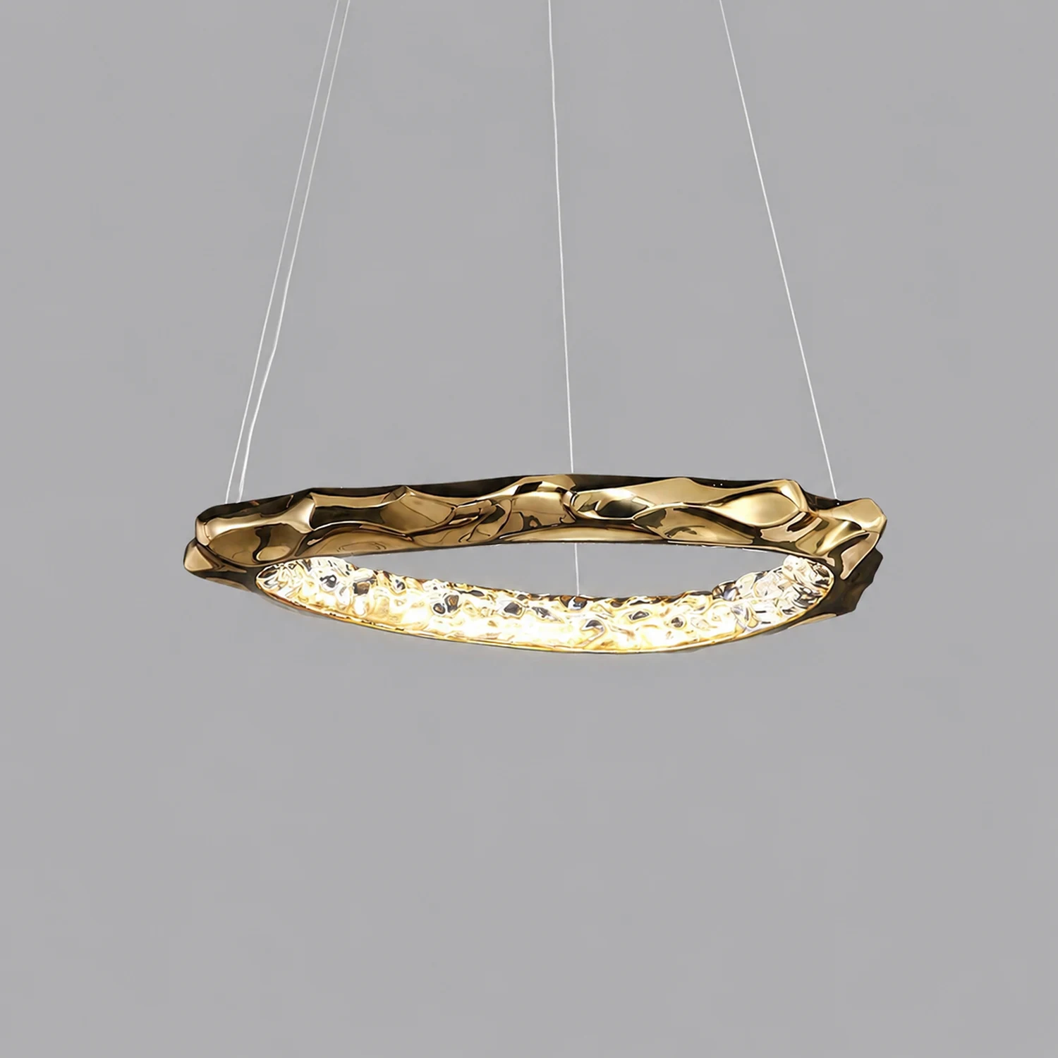 Resin Circlet Brass Pendant Lamp - Lumpaz