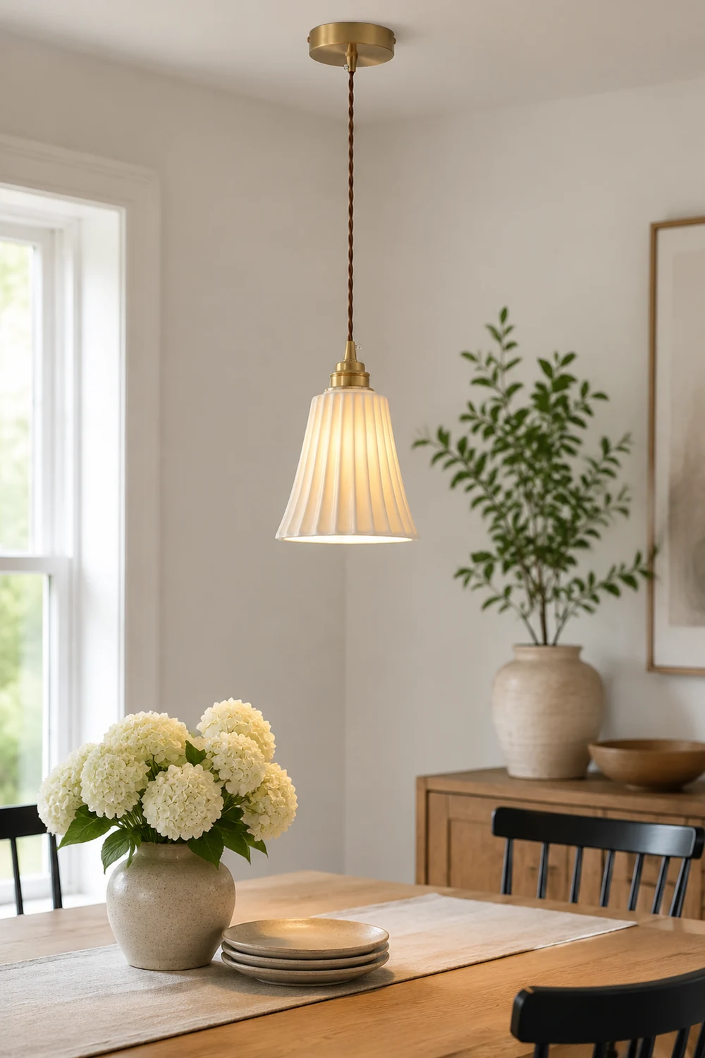 Trumpet Ceramic Pendant Light - Lumpaz
