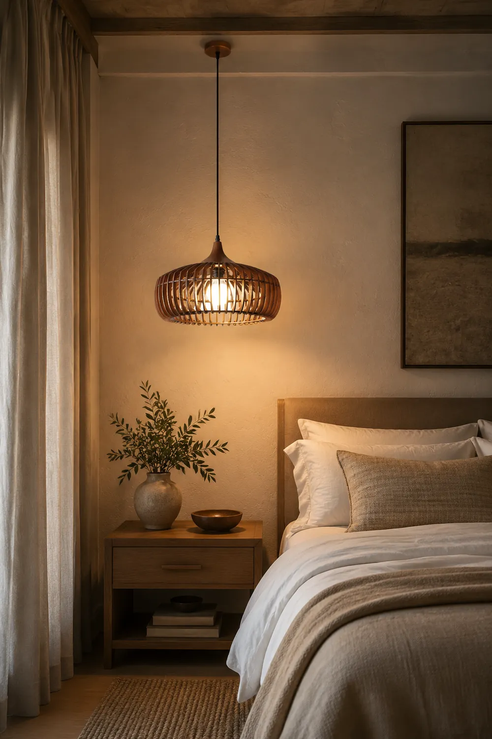 Lattice Nest Wooden Pendant Lamp - Lumpaz