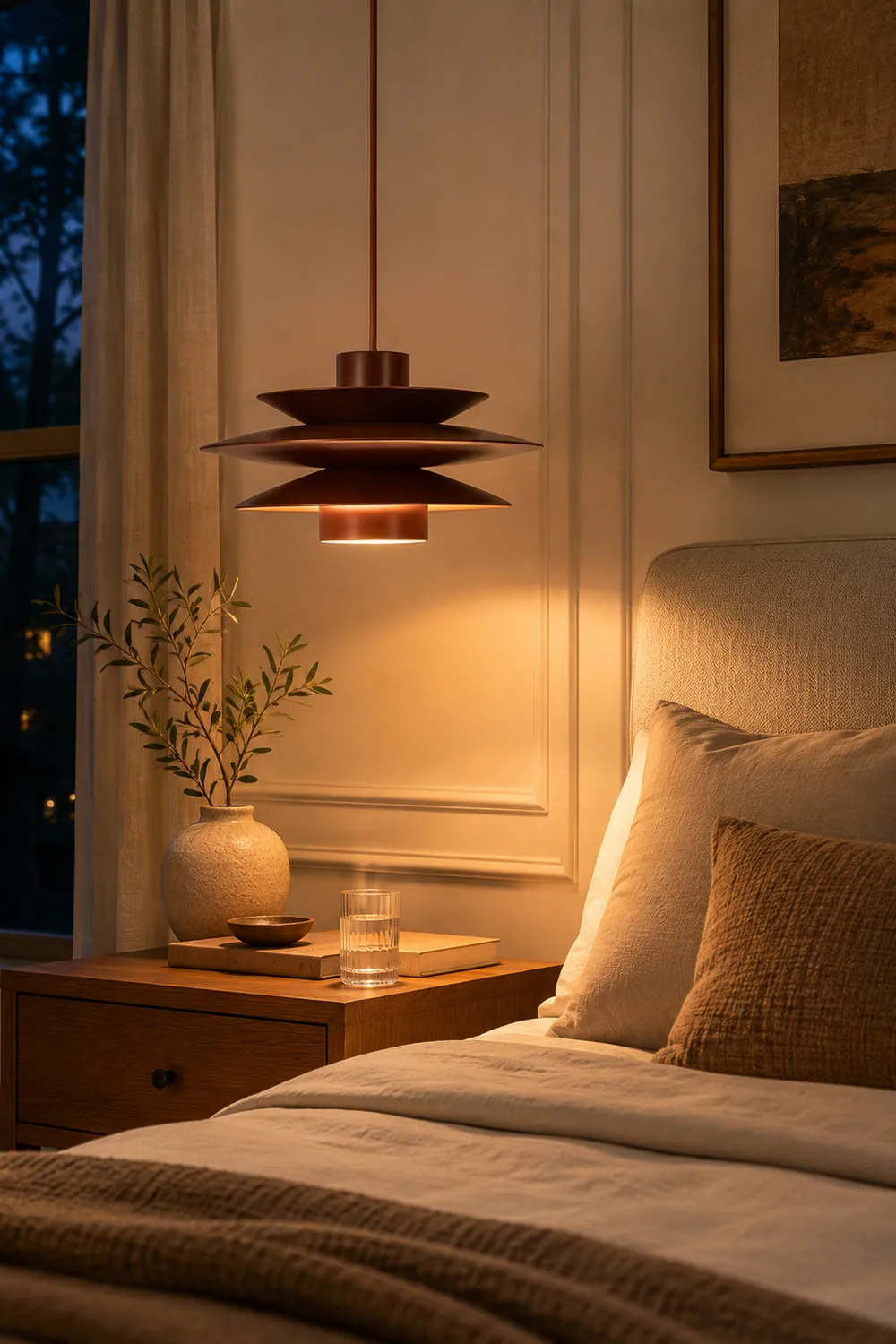 Cascade Wooden Disc Pendant Lamp - Lumpaz