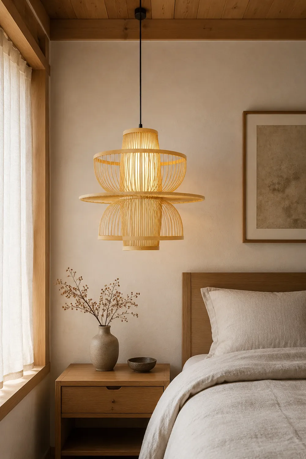 Handmade Sigyn Bamboo Pendant Lamp - Lumpaz