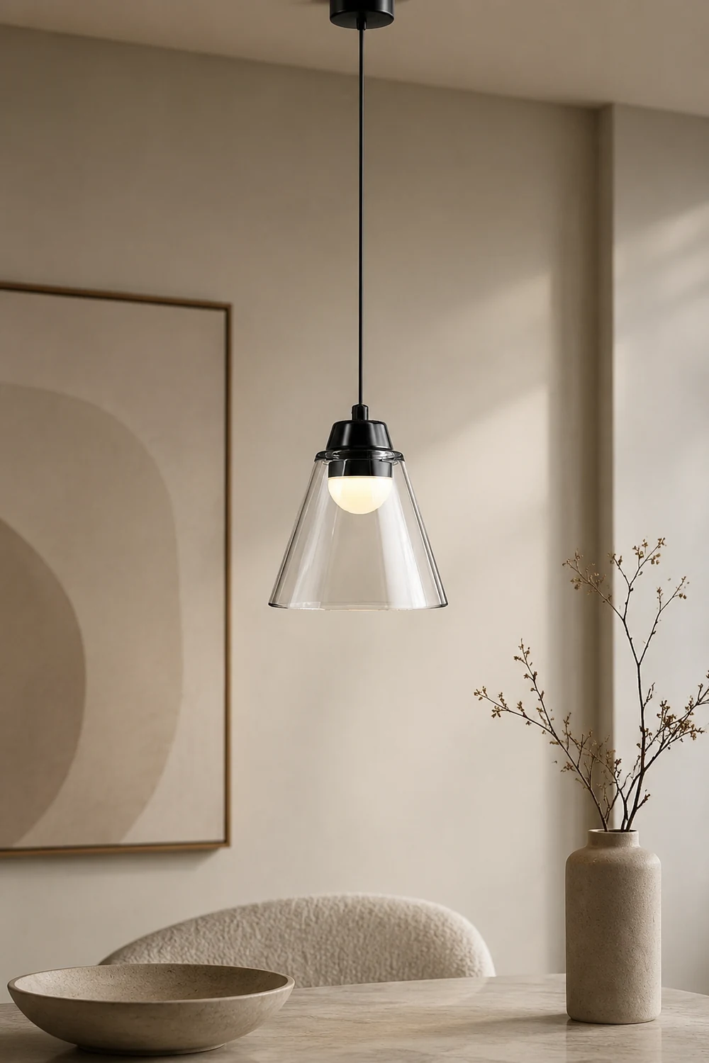 Sculptural Glass Pendant Lamp - Lumpaz