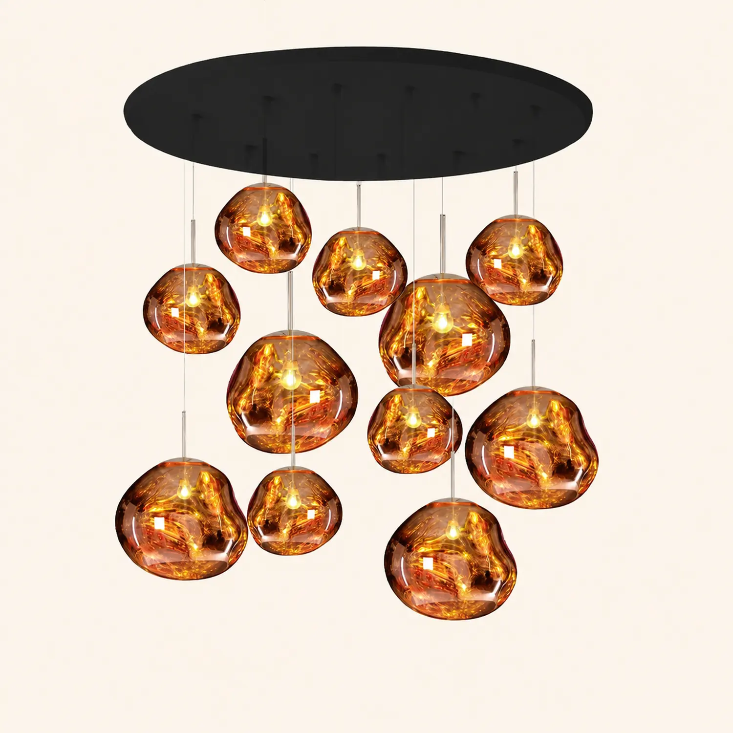 Multi Lava Round Pendant Lamp - Lumpaz