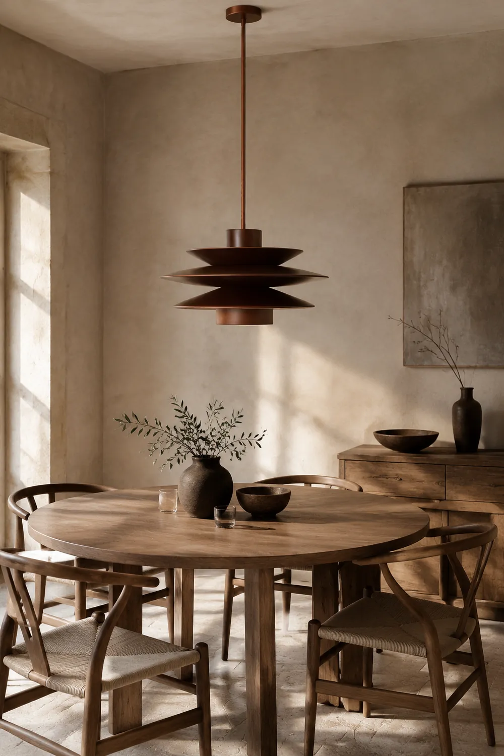 Cascade Wooden Disc Pendant Lamp - Lumpaz