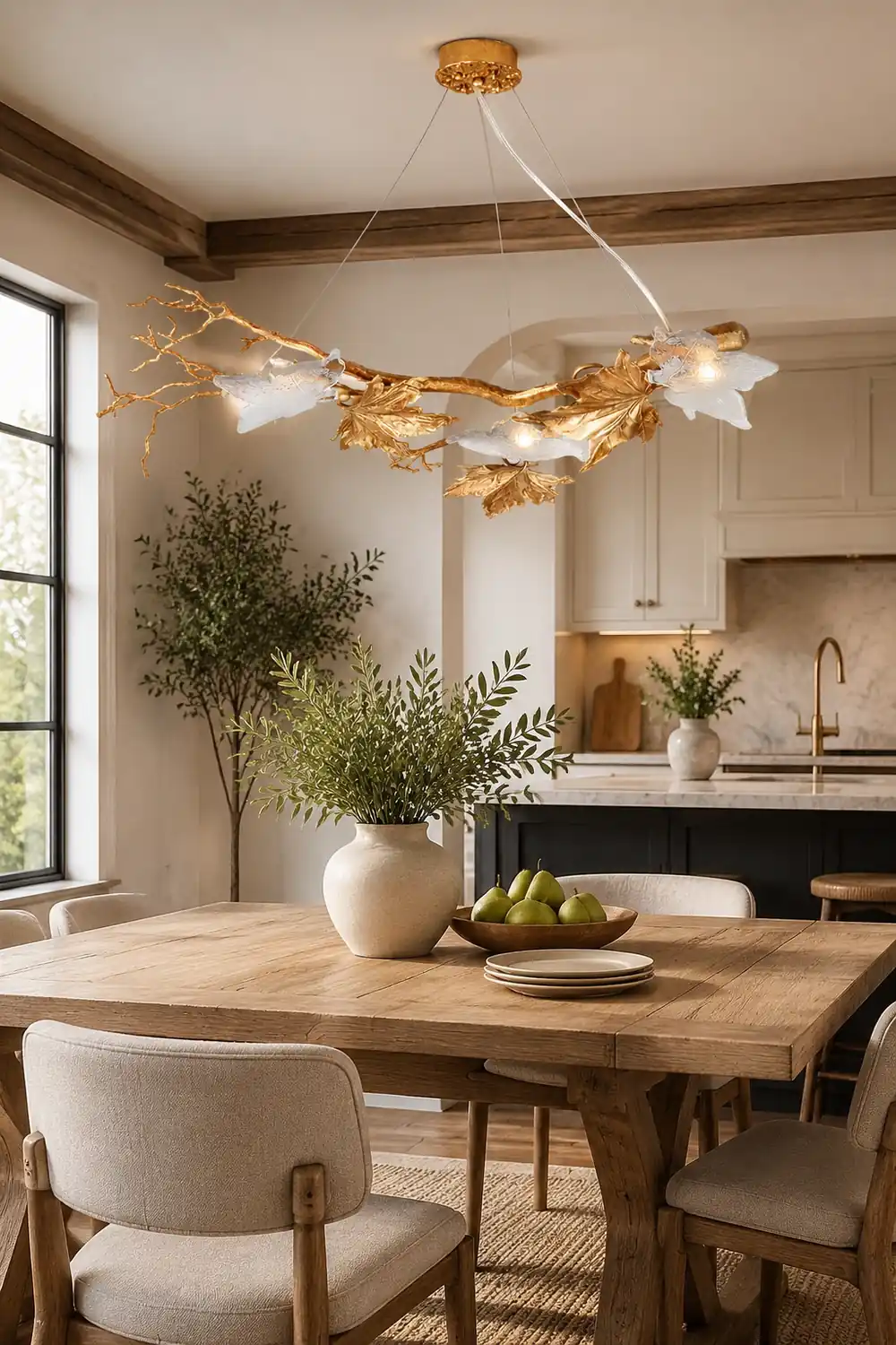 Folio Branch Brass Chandelier - Lumpaz
