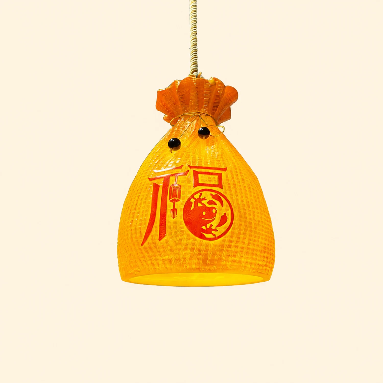 Prosperity Pouch Resin Pendant Lamp - Lumpaz