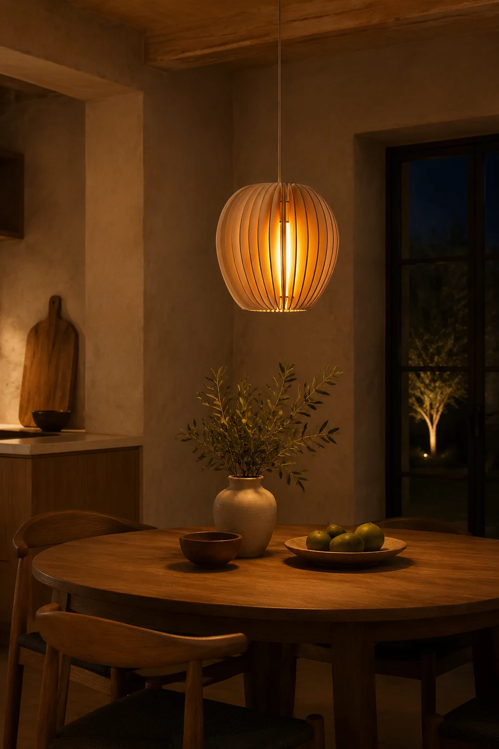Wooden Orb Pendant Lamp - Lumpaz