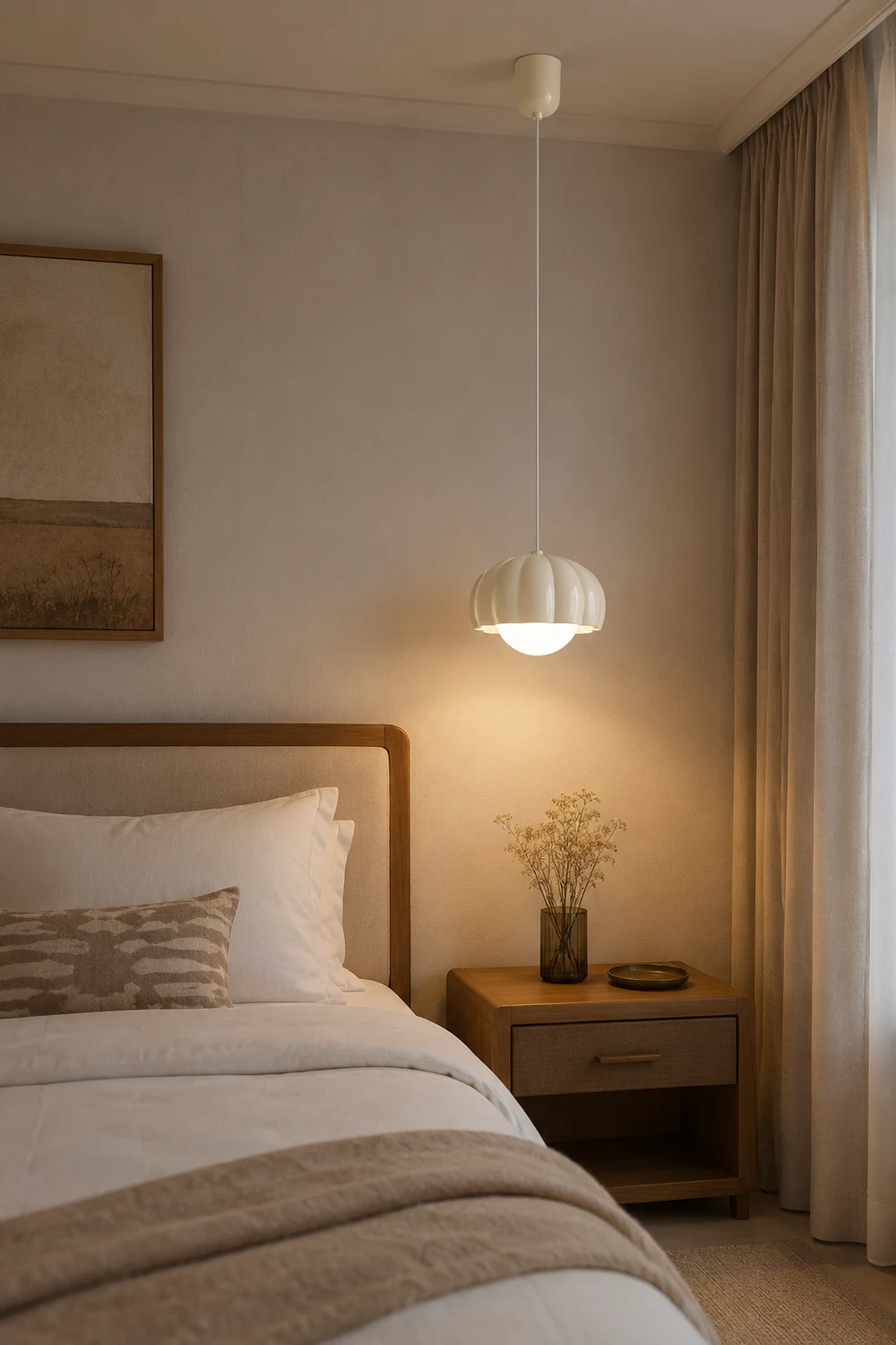 Creamy Pumpkin Pendant Light - Lumpaz