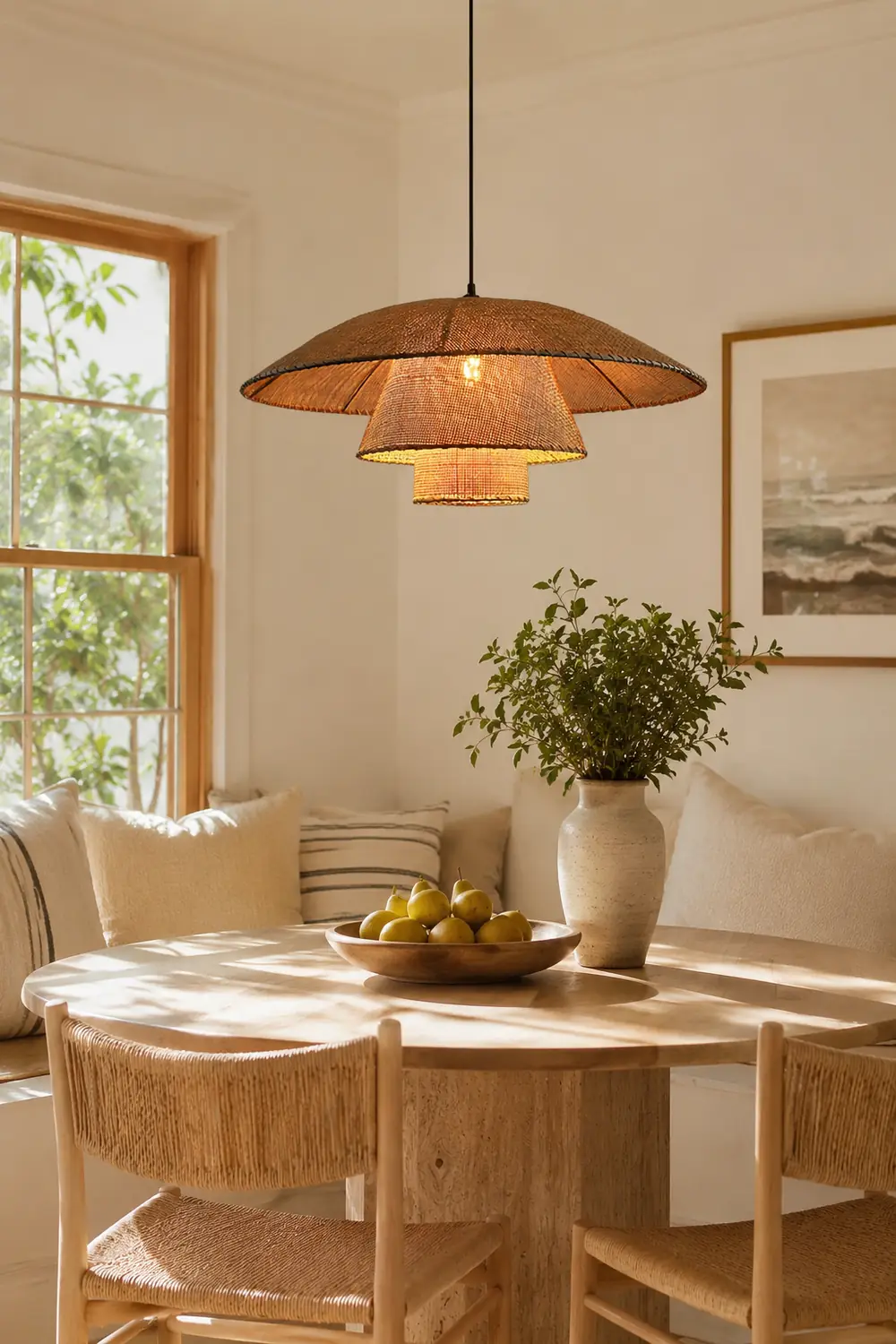 Hat Weave Rattan Pendant Lamp - Lumpaz