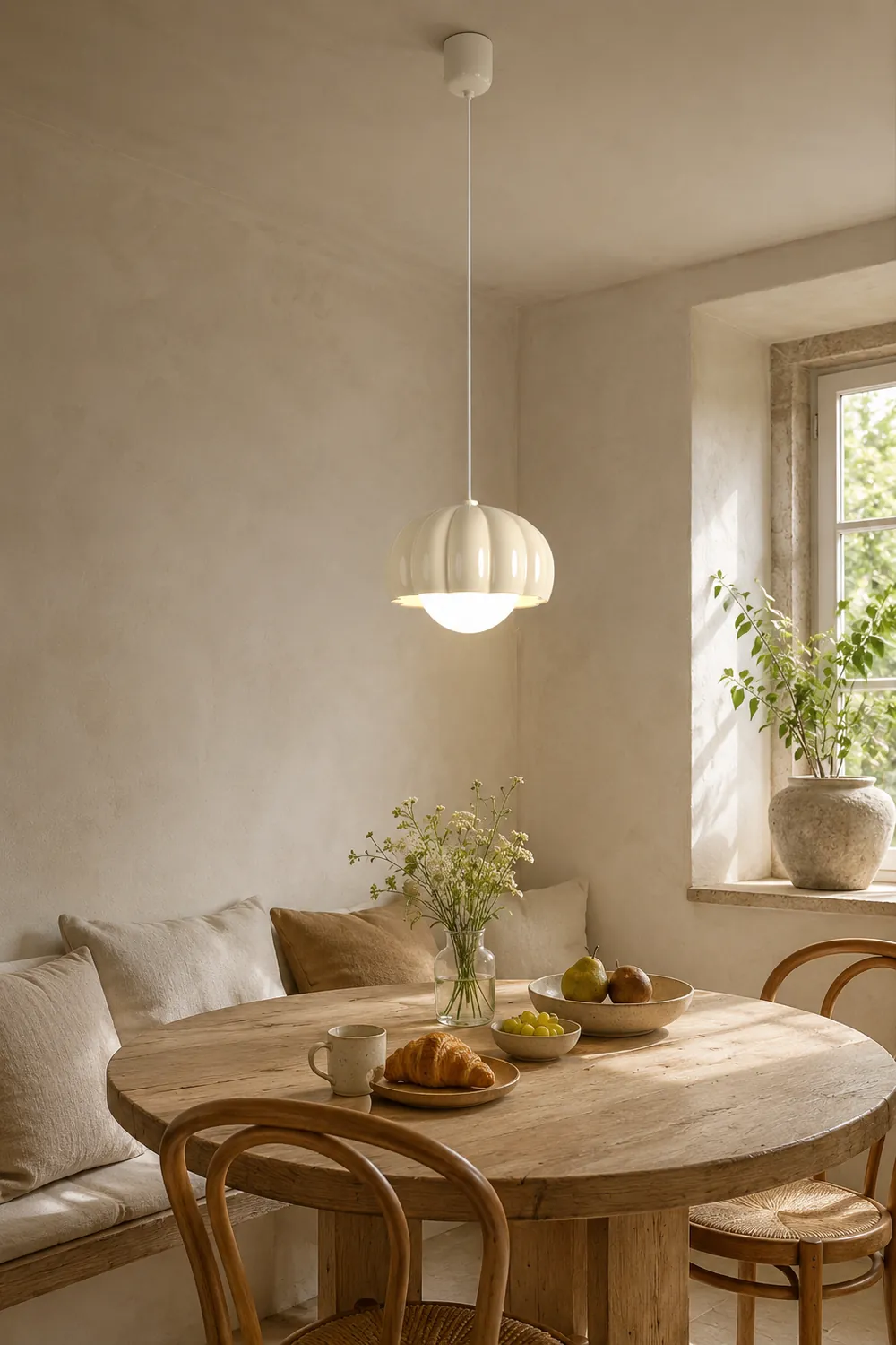 Creamy Pumpkin Pendant Light - Lumpaz