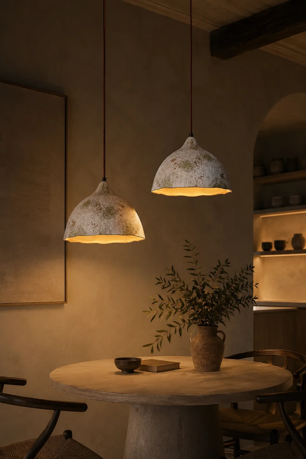 Pear Shape Ceramic Pendant Light - Lumpaz
