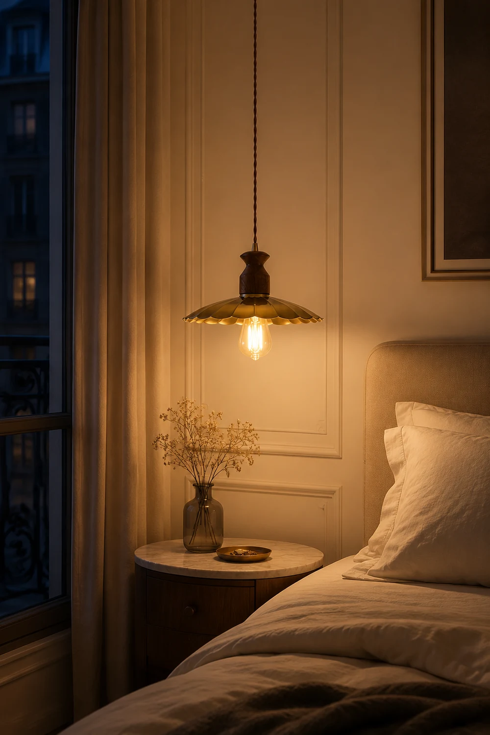 Brass Crest Pendant Light - Lumpaz