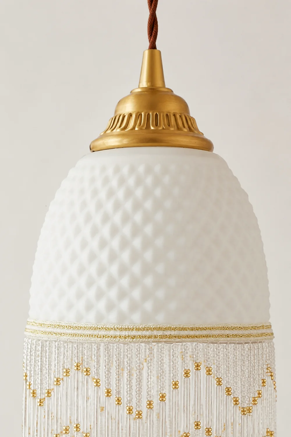Mesh Tassel Glass Pendant Light - Lumpaz