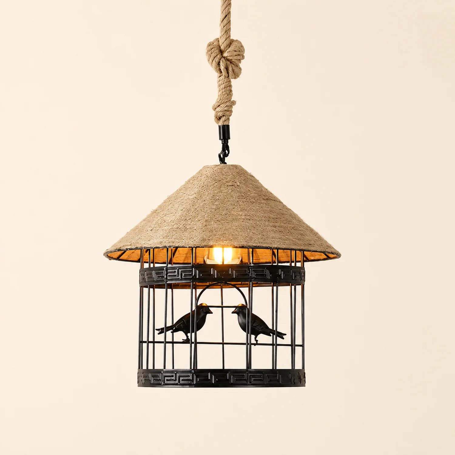 Retro Hemp Rope Interesting Pendant Light - Lumpaz