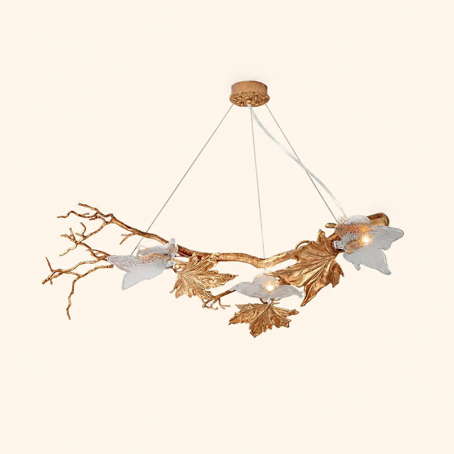 Folio Branch Brass Chandelier - Lumpaz