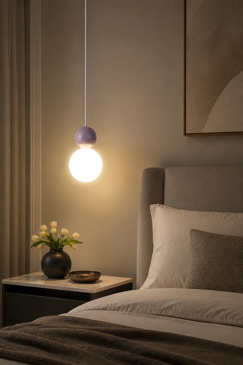 Acrylic Two Ball Pendant Light - Lumpaz