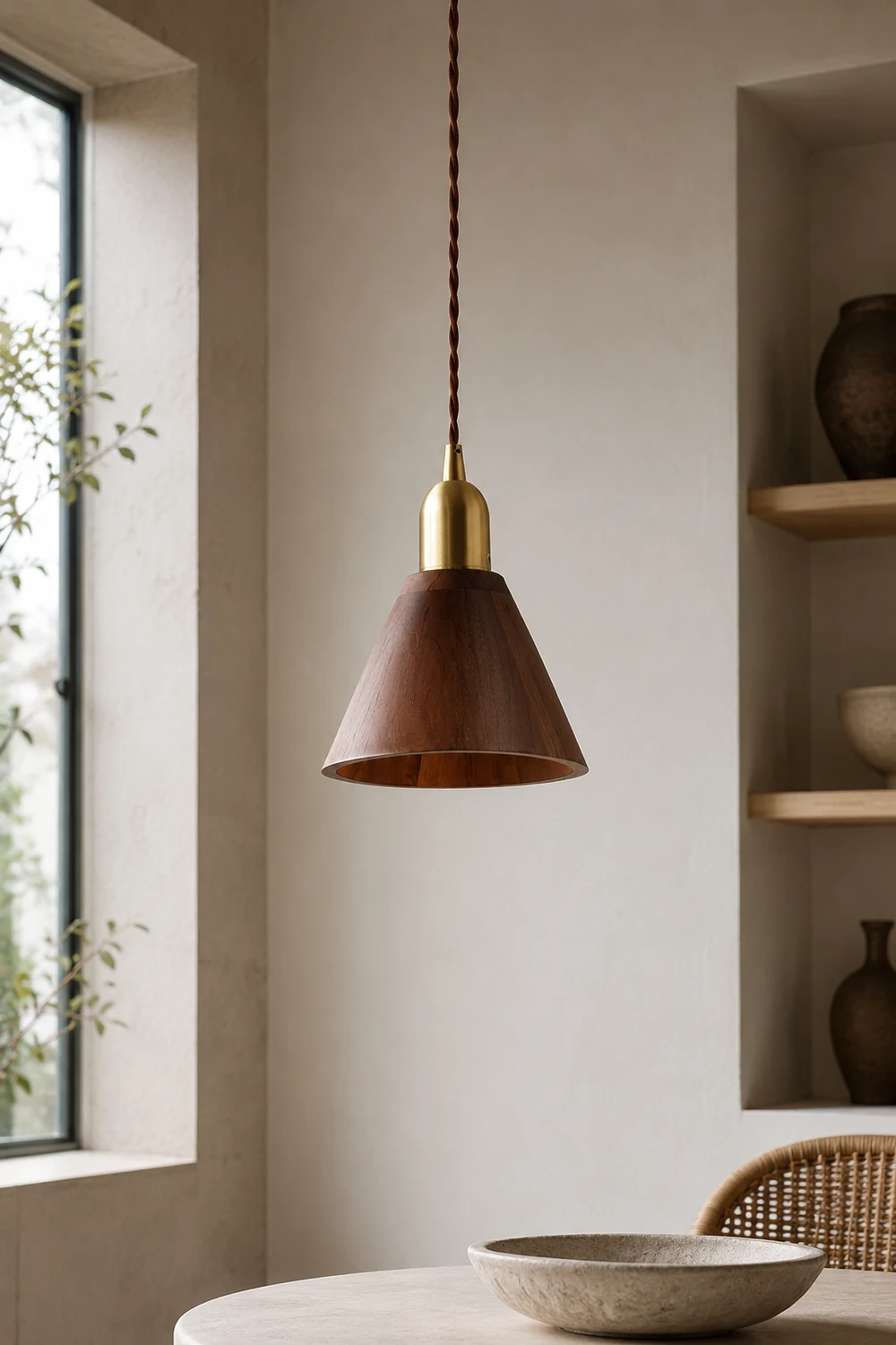 Lyfa Walnut Pendant Light - Lumpaz